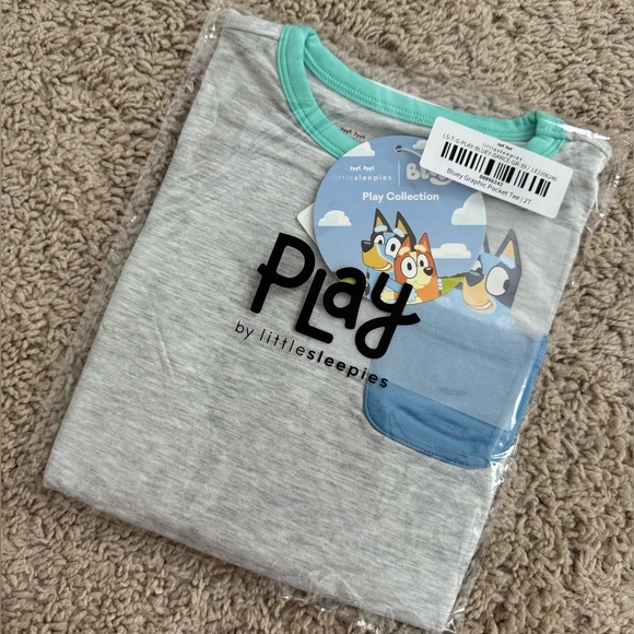 Little Sleepies Bluey Graphic Pocket Tee - Picture 5 of 6